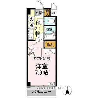 ヴァンテアン清水【4階】の間取り