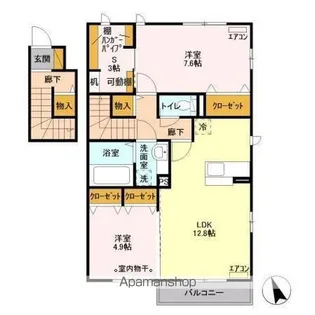 ボナール酒井根 Ⅲ号棟【2階】の間取り