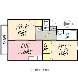 テクノハイツB【1階】の間取り