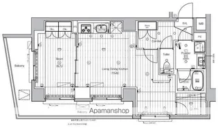 1LDKの間取り画像