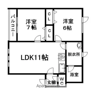 チェリオ【3階】の間取り