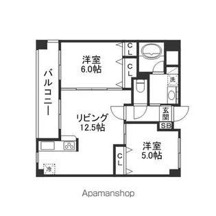 福岡県福岡市博多区神屋町【マンション】の間取り