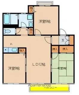 グランデージD【1階】の間取り