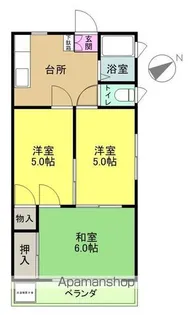 GH才丸ハイツ【206号室】の間取り