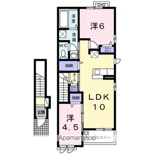 サニー Ⅱ【2階】の間取り