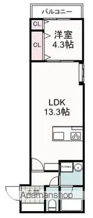 ルシェル東静岡【506号室】の間取り