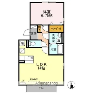 ヴァンクールC棟【1階】の間取り