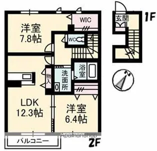 シャーメゾン阿南【2階】の間取り