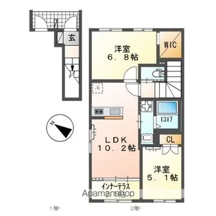 KAZENO(カゼノ)【2階】の間取り