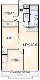 東洋ハイツP−Ⅱ【205号室】の間取り