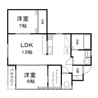 メルベージュN【202号室】の間取り