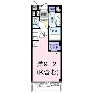エスポワール三成【1階】の間取り