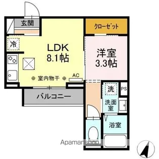 コラージュくりた【1階】の間取り