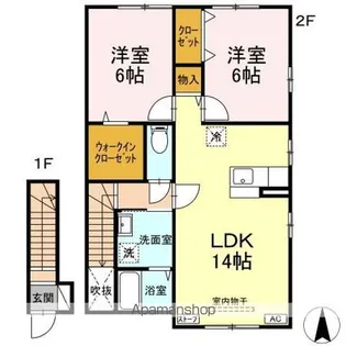 ルグラン石江【2階】の間取り