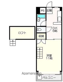 武内マンション【607号室】の間取り