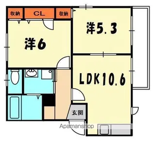 グランドハウス ファスト【2階】の間取り