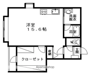 グリーンロード【101号室】の間取り
