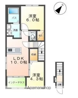 シェル グローリー(SHELL GLORY)A棟【2階】の間取り