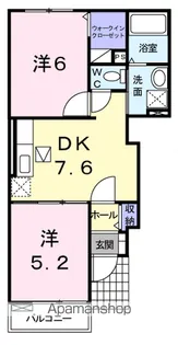 ラ・メール アンジュB【1階】の間取り