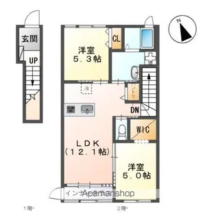 アンフルーヴ住吉 A棟【2階】の間取り