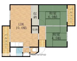春木マンション【A402号室】の間取り