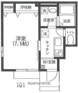 メゾンプリムール【101号室号室】の間取り