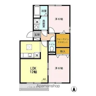 グランコート並柳 AB【1階】の間取り