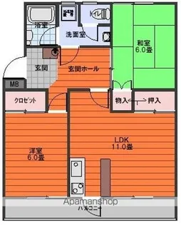 コーポマーブルランド【3階】の間取り
