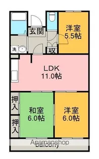 レジデンス高畑【1階】の間取り