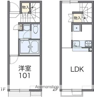 レオネクスト葵一番館【105号室】の間取り