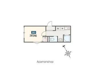 クレセント河辺【2階】の間取り