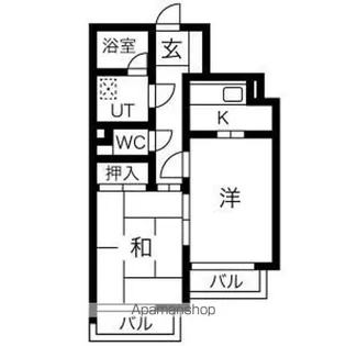 ラウムズ虹ヶ丘【403号室】の間取り