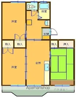 シャルムスズエ【401号室】の間取り