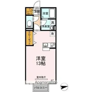 パラディー森塚【1階】の間取り