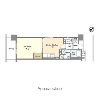 コーポレート稲毛海岸【4階】の間取り