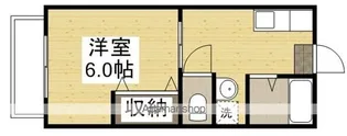グリーンヒルズF棟【2-6号室】の間取り