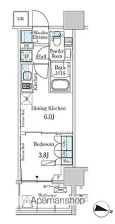 パークアクシス横濱高島町【6階】の間取り