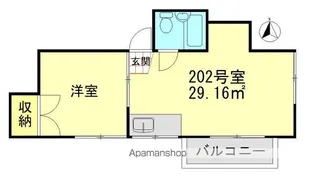 メゾン氷川台【202号室】の間取り