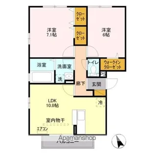埼玉県狭山市柏原【アパート】の間取り