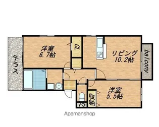 ゼフィランサス【1階】の間取り