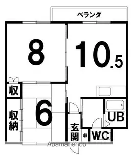 コーポ栄【B号室】の間取り