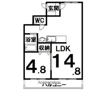 FOREST159(フォレスト)【1D号室】の間取り