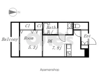 FAMILY STAGE 志賀本通【203号室】の間取り