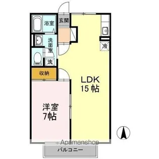 メゾン・ラ・シャンス【2階】の間取り