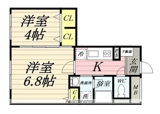 グランツァイト八幡【2階】の間取り