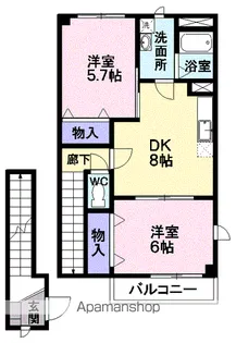 オクテット・F.K【2階】の間取り
