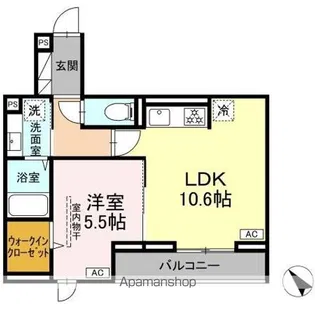 D PAINA 登戸II【3階】の間取り