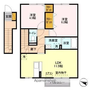 ウィルビュー E【2階】の間取り
