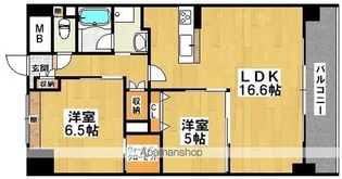 シュワーブ三国ヶ丘【503号室】の間取り