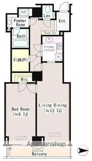 恵比寿ガーデンテラス弐番館【11階】の間取り